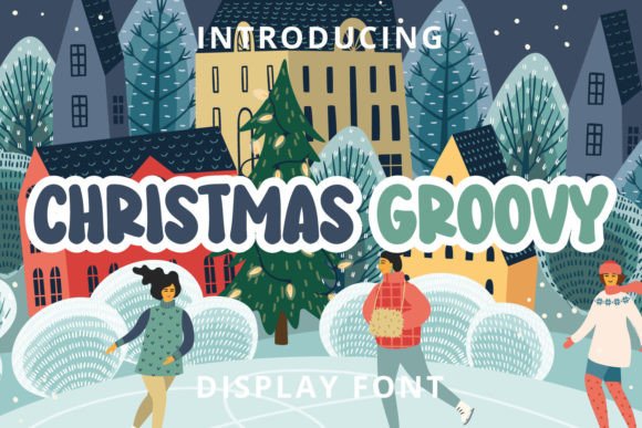 Christmas Groovy Font for Creative Campaigns