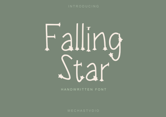 Falling Star Font for Creative Design