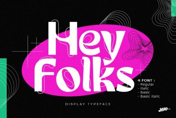 Hey Folks Font for Creative Projects