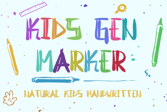 Kids Gen Marker Font for Playful and Creative Web Design