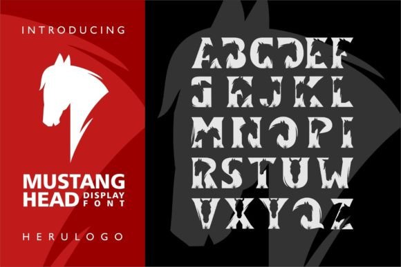 Mustang Head Font for Business Branding
