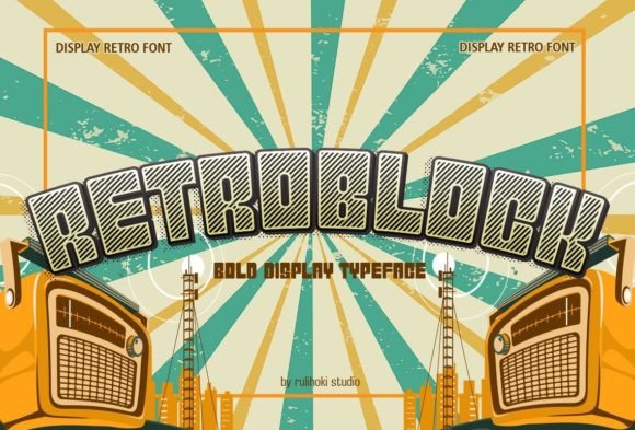 Retroblock Font for Bold Design