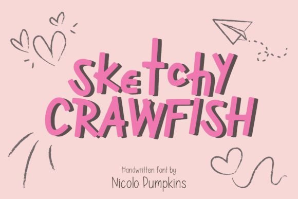 Sketchy Crawfish Font for Creative Projects